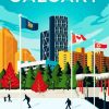 Calgary Olympic Plaza Poster paint by numbers