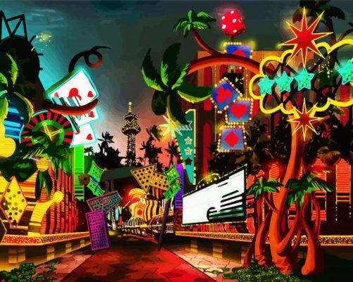 Casino Club By Night paint by numbers