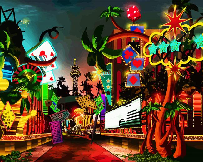 Casino Club By Night paint by numbers