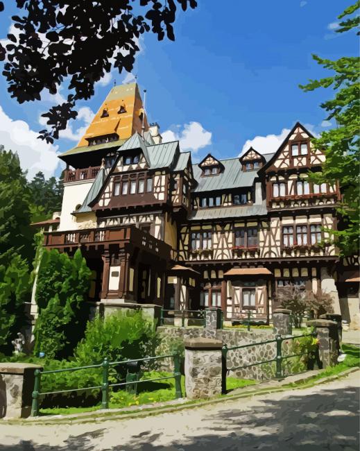 Castelul Pelișor paint by numbers