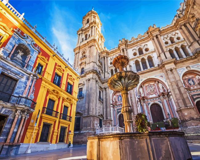 Catedral De La Encarnación De Málaga paint by numbers