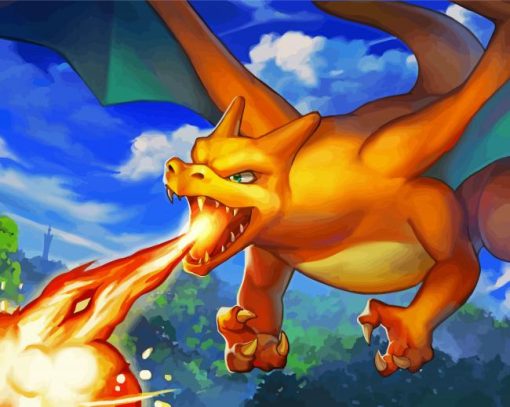 Charizard Character paint by numbers