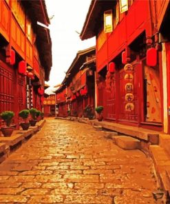 Chinese Traditional Alley paint by numbers