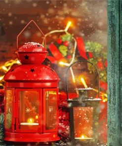 Christmas Lanterns Decoration paint by numbers