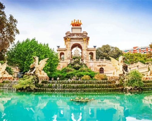 Ciutadella Park paint by numbers