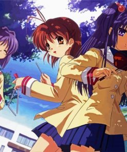 Clannad Girls Characters paint by numbers