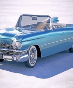 Classic Blue Cadillac paint by numbers