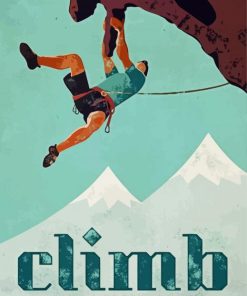 Climber Poster paint by numbers