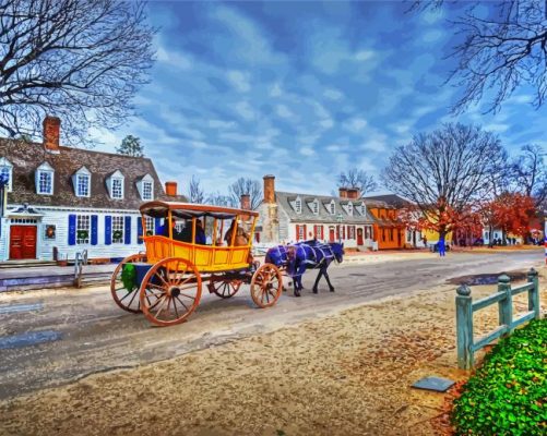 Colonial Williamsburg Visitor Center paint by numbers