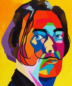 Colorful Salvador Dali paint by numbers