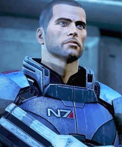 Commander Shepard Game paint by numbers