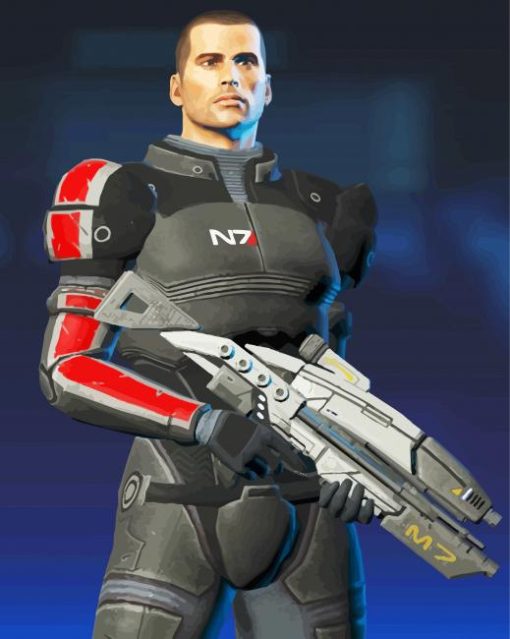 Commander Shepard Character paint by numbers