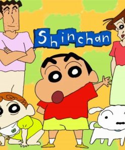 Crayon Shin Chan Characters paint by numbers