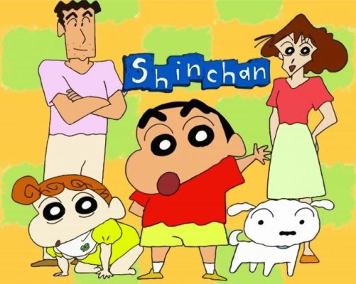 Crayon Shin Chan Characters paint by numbers