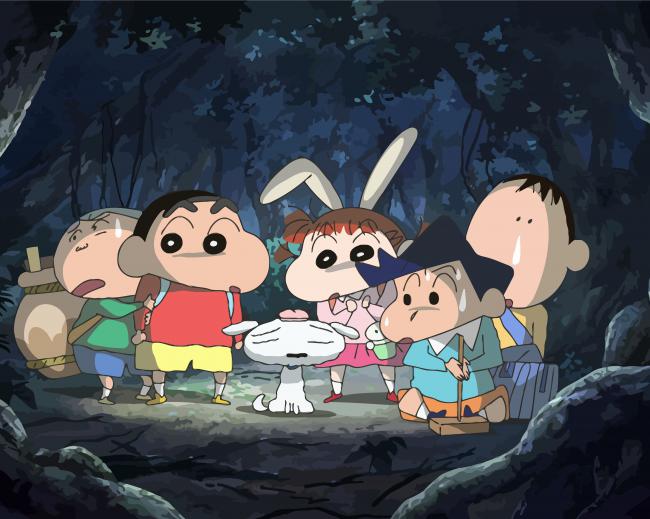 Crayon Shin Chan Manga paint by numbers