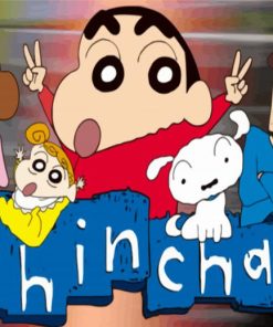 Crayon Shin Chan Poster paint by numbers