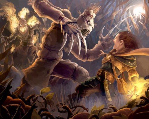 Creepy Scarecrow Ghost paint by numbers