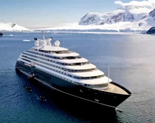 Cruise Ship Scenic paint by numbers