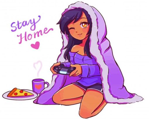 Cute Aphmau Character paint by numbers