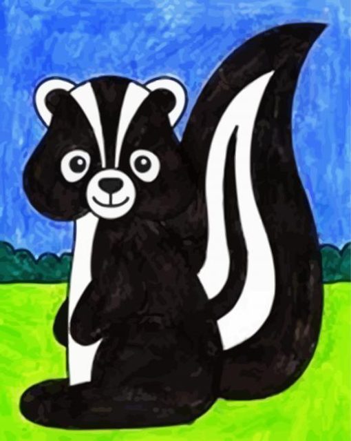 Black And White Skunk paint by numbers