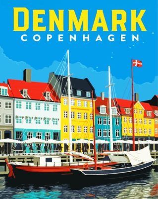 Denmark Copenhagen Poster paint by numbers