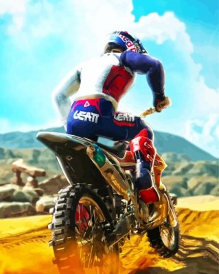 Dirt Bike Driver paint by numbers