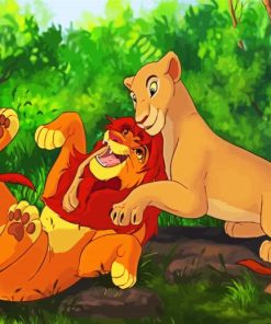 Simba And Nala Disney paint by numbers