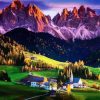 Dolomites Nature Scene paint by numbers