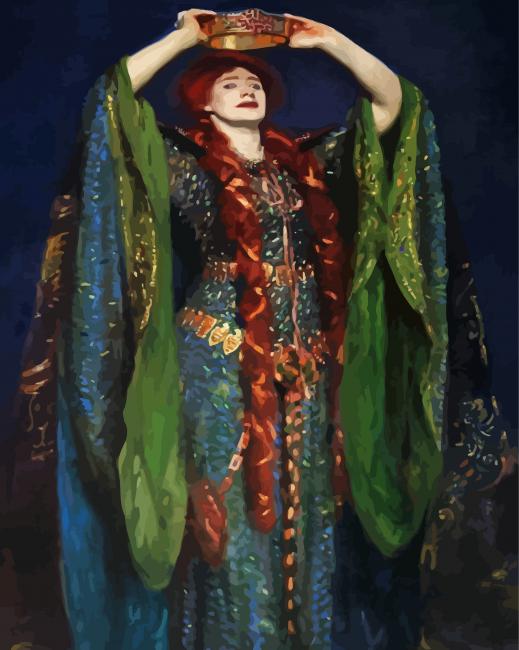 Ellen Terry As Lady Macbeth paint by numbers