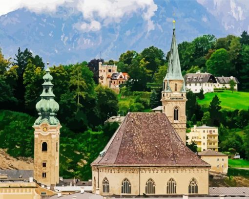 Erzabtei Stift St Peter Salzburg paint by numbers