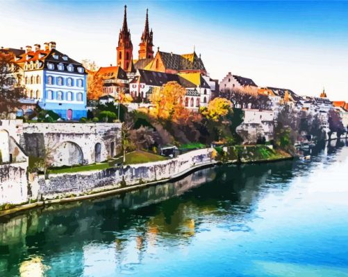 Europe Rhine River paint by numbers