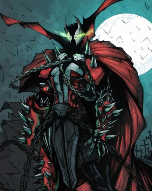 Scary Evil Spawn paint by numbers