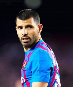 FCB Player Sergio Leonel Agüero paint by numbers