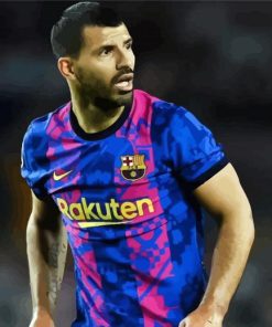 Sergio Leonel Agüero FC Barcelona paint by numbers