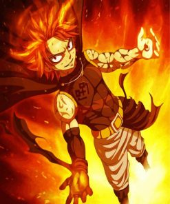 Powerful Natsu Dragneel paint by numbers