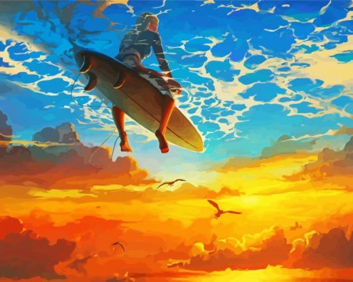 Fantasy Surfer paint by numbers