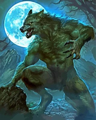 Fantasy Werewolf paint by numbers