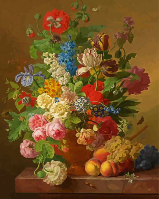 Flowerpiece Art paint by numbers