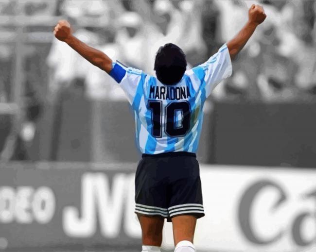 Legend Diego Maradona paint by numbers