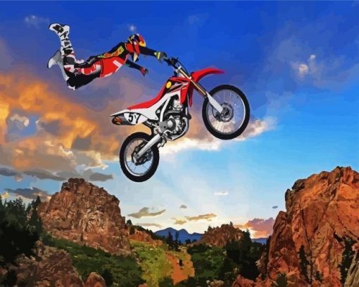 Freestyle Motocross paint by numbers