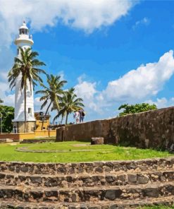 Galle Dutch Fort Lighthouse paint by numbers