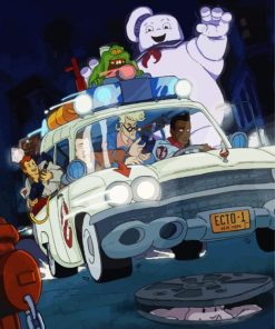 Ghostbusters And Scooby Doo paint by numbers