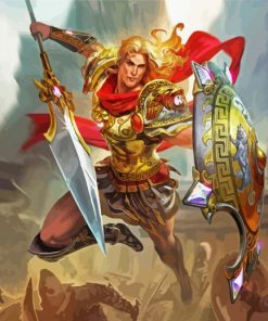 Greek Achilles Warrior Hero paint by numbers