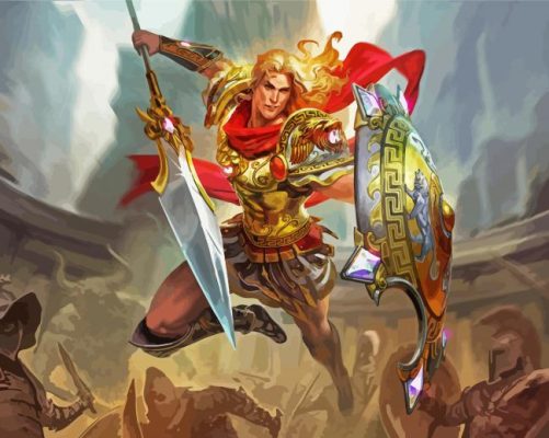 Greek Achilles Warrior Hero paint by numbers