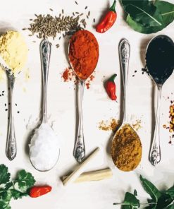 Spoons Of Herbs And Spices paint by numbers