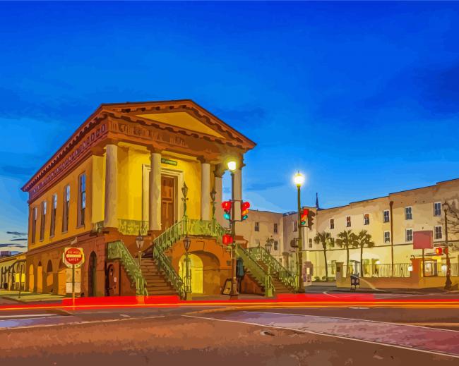 Historic Charleston City Market paint by numbers