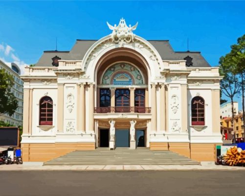 Ho Chi Minh City Opera House paint by numbers