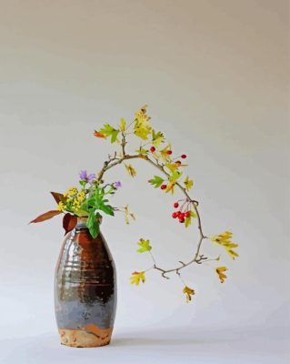 Ikebana Plant In Vase paint by numbers
