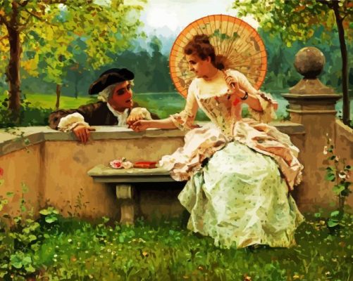 In Rococo Garden paint by numbers
