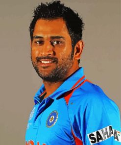 Mahendra Singh Dhoni Cricketer paint by numbers